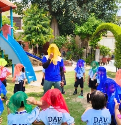 Indian school students participating in athletics and movement activities