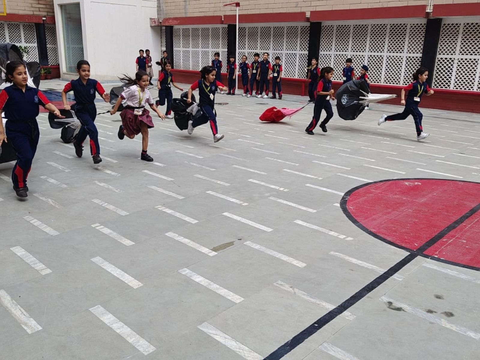 Indian school children experiencing a variety of SportsGuru activities