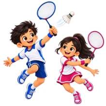 Badminton activity for school children